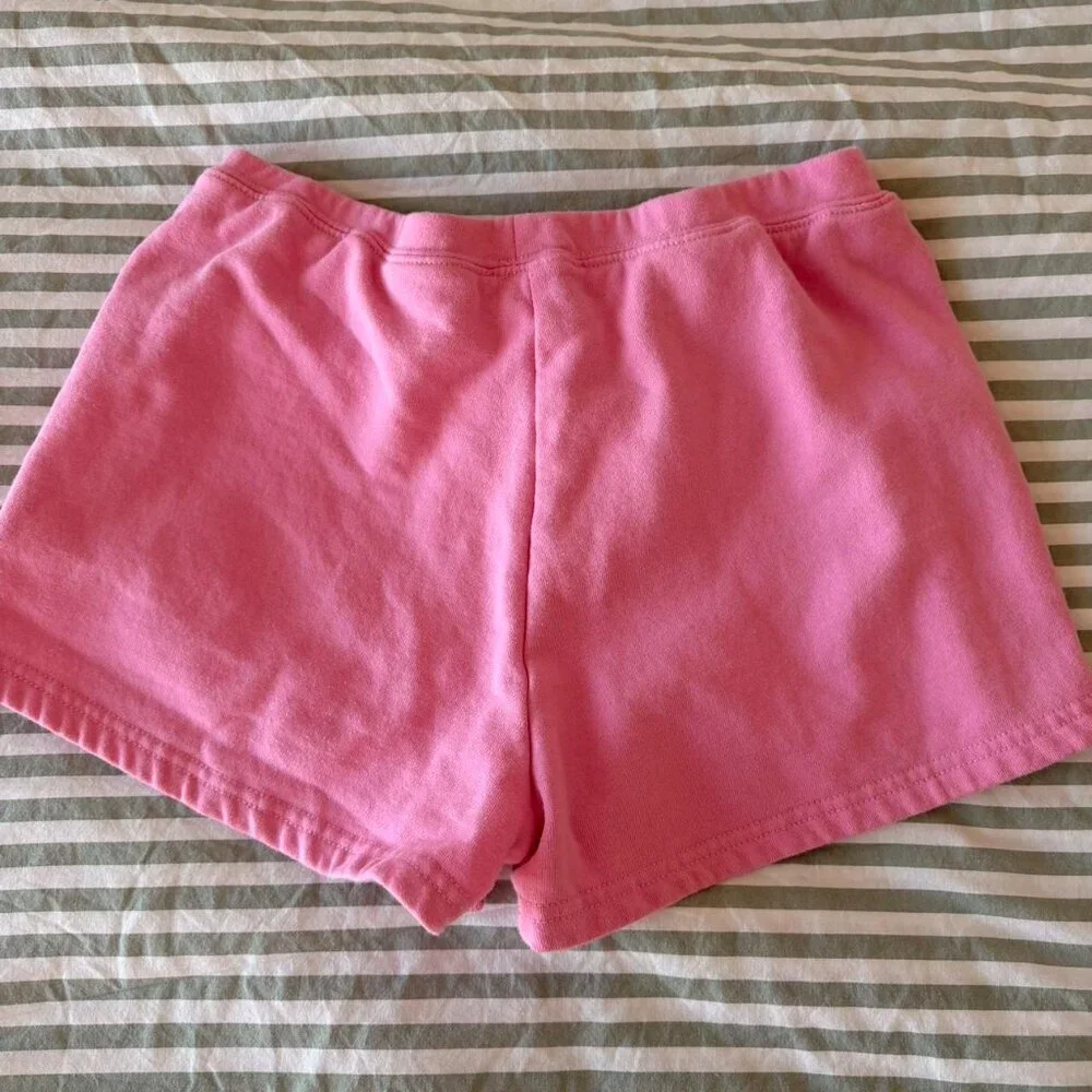 Pink High Waisted Shorts With Drawstring 5860 - Picture 3 of 3